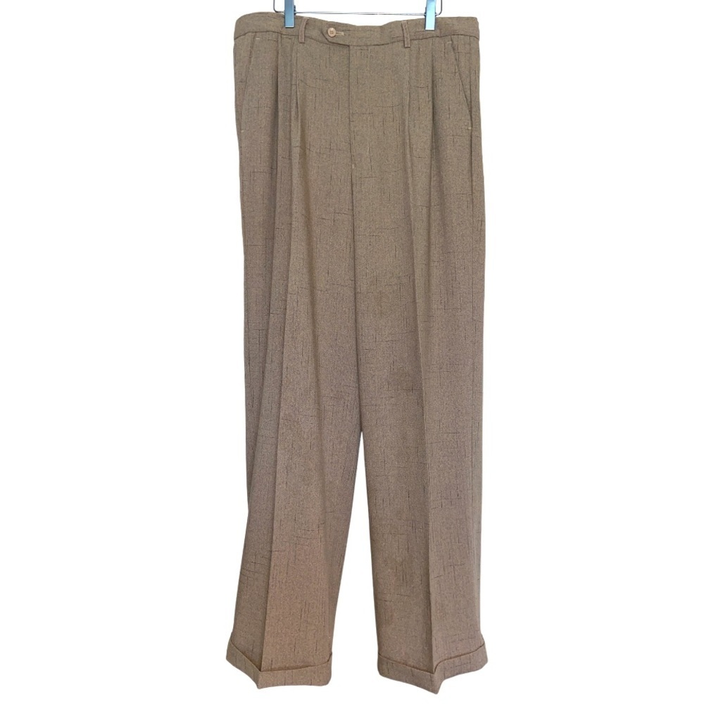 Twist Platinum Menswear Dress Slacks Beige Tweed. Size W36/L34